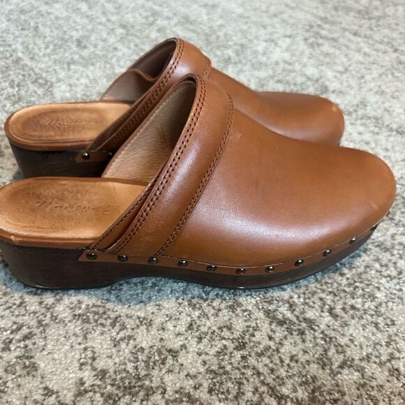 Madewell The Cecily Clog in Oiled Leather 8 - Picture 2 of 9